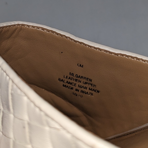 Marc Fischer ML Garren White Leather Mules Size 6 - Picture 3 of 10